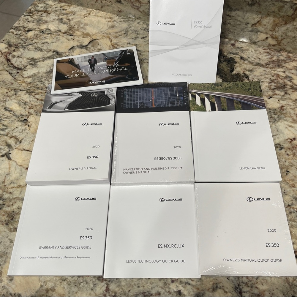 2020 Lexus WS 350 Factory Issued Complete Manual Kit (Glovebox Kit)